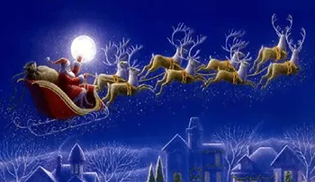 santa reindeer sleigh